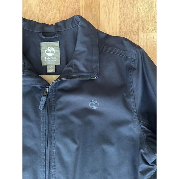 Timberland Dark Navy Blue Waterproof Jacket Rain Coat Outerwear size Large - Picture 4 of 5
